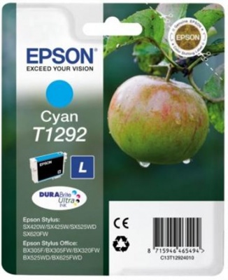 T12924011 Tintapatron Stylus SX420W, SX425W, SX525WD nyomtatókhoz, EPSON, cián, 7ml