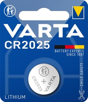 Gombelem, CR2025, 1 db, VARTA